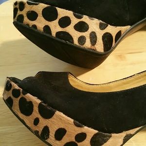 EUC Nine West Woman's Suede & Leather Heels